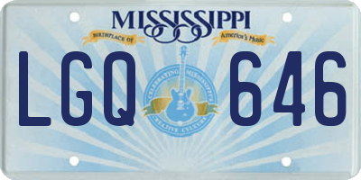 MS license plate LGQ646