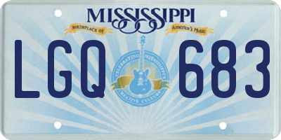 MS license plate LGQ683