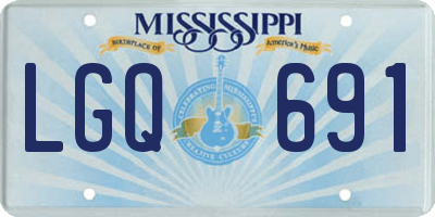 MS license plate LGQ691
