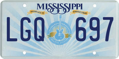 MS license plate LGQ697