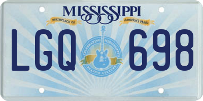 MS license plate LGQ698