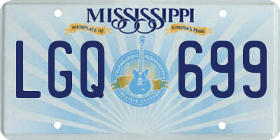 MS license plate LGQ699