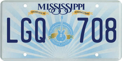 MS license plate LGQ708