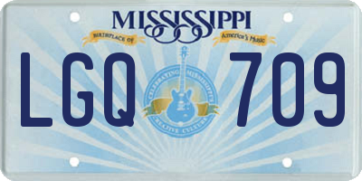 MS license plate LGQ709