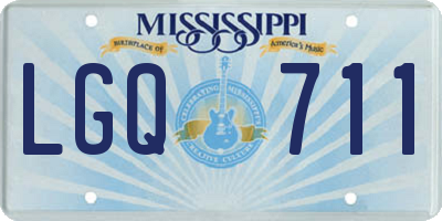 MS license plate LGQ711