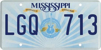 MS license plate LGQ713