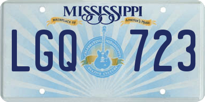 MS license plate LGQ723