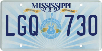 MS license plate LGQ730