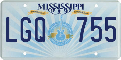 MS license plate LGQ755