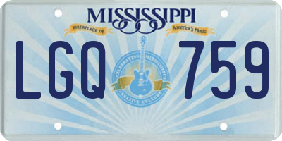 MS license plate LGQ759