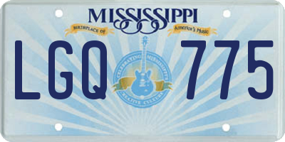 MS license plate LGQ775