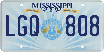 MS license plate LGQ808