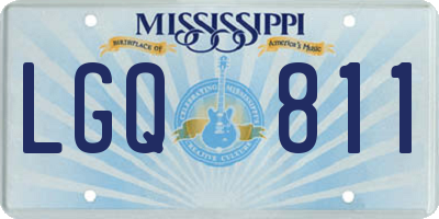 MS license plate LGQ811