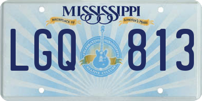 MS license plate LGQ813