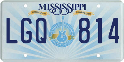 MS license plate LGQ814