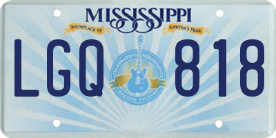 MS license plate LGQ818