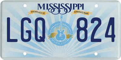 MS license plate LGQ824