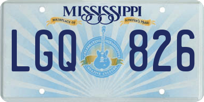 MS license plate LGQ826