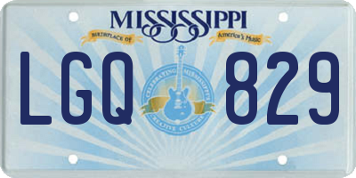 MS license plate LGQ829