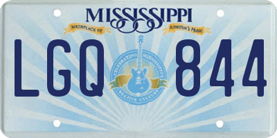 MS license plate LGQ844