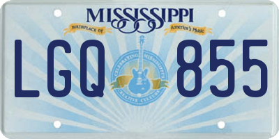 MS license plate LGQ855