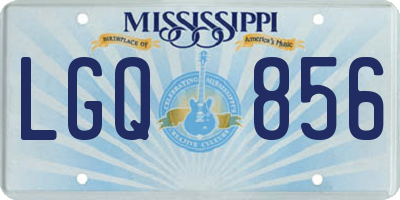 MS license plate LGQ856