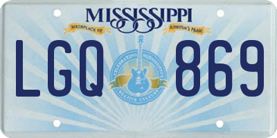 MS license plate LGQ869
