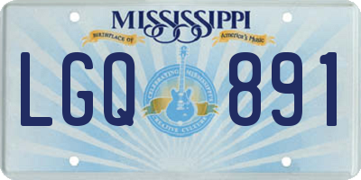 MS license plate LGQ891