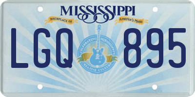 MS license plate LGQ895