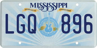 MS license plate LGQ896