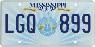 MS license plate LGQ899
