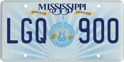 MS license plate LGQ900