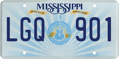 MS license plate LGQ901