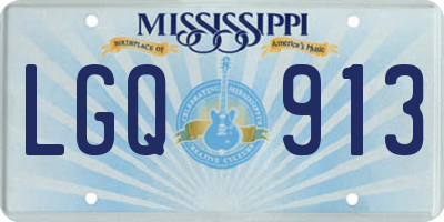 MS license plate LGQ913