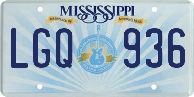 MS license plate LGQ936