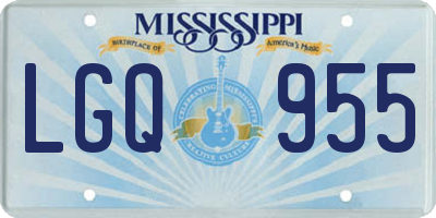 MS license plate LGQ955