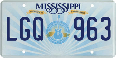 MS license plate LGQ963