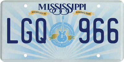 MS license plate LGQ966