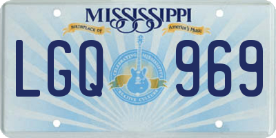 MS license plate LGQ969