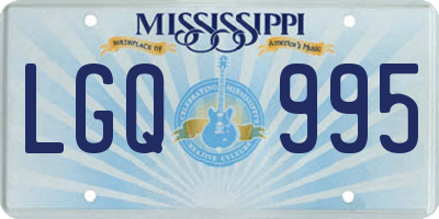 MS license plate LGQ995