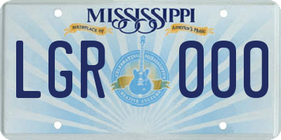 MS license plate LGR000