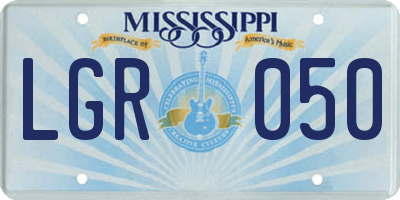 MS license plate LGR050