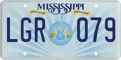 MS license plate LGR079