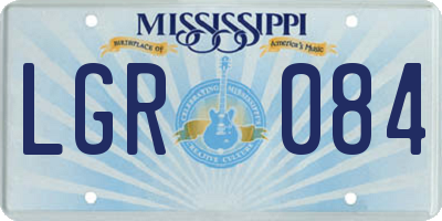 MS license plate LGR084