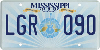 MS license plate LGR090