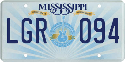 MS license plate LGR094