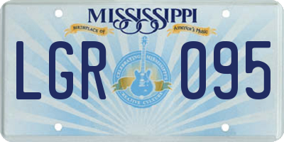 MS license plate LGR095