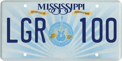 MS license plate LGR100