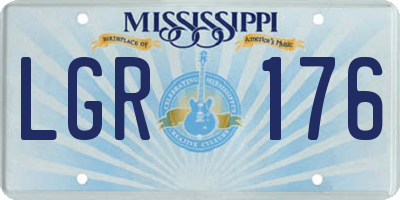 MS license plate LGR176