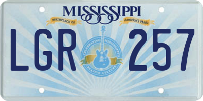 MS license plate LGR257